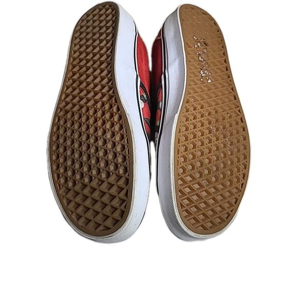 RARE Vans Classic Slip On Blurred Roses Chili Suede Shoe Women's 11 Men’s 9.5 - Picture 7 of 7